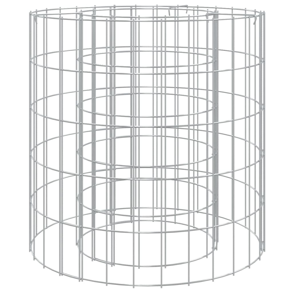 Gabion för eldstad Ø 50 cm galvaniserat järn