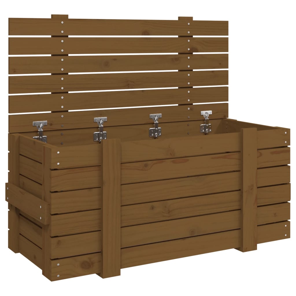 Förvaringslåda Vit 58x40,5x42 Cm Massiv Furu