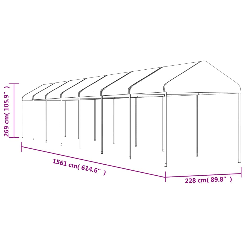 Paviljong med Tak Polyeten