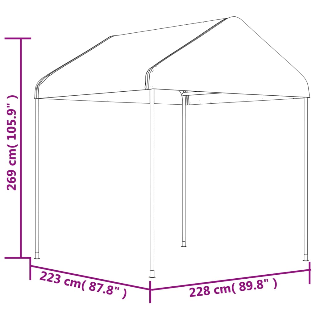 Paviljong med Tak Polyeten