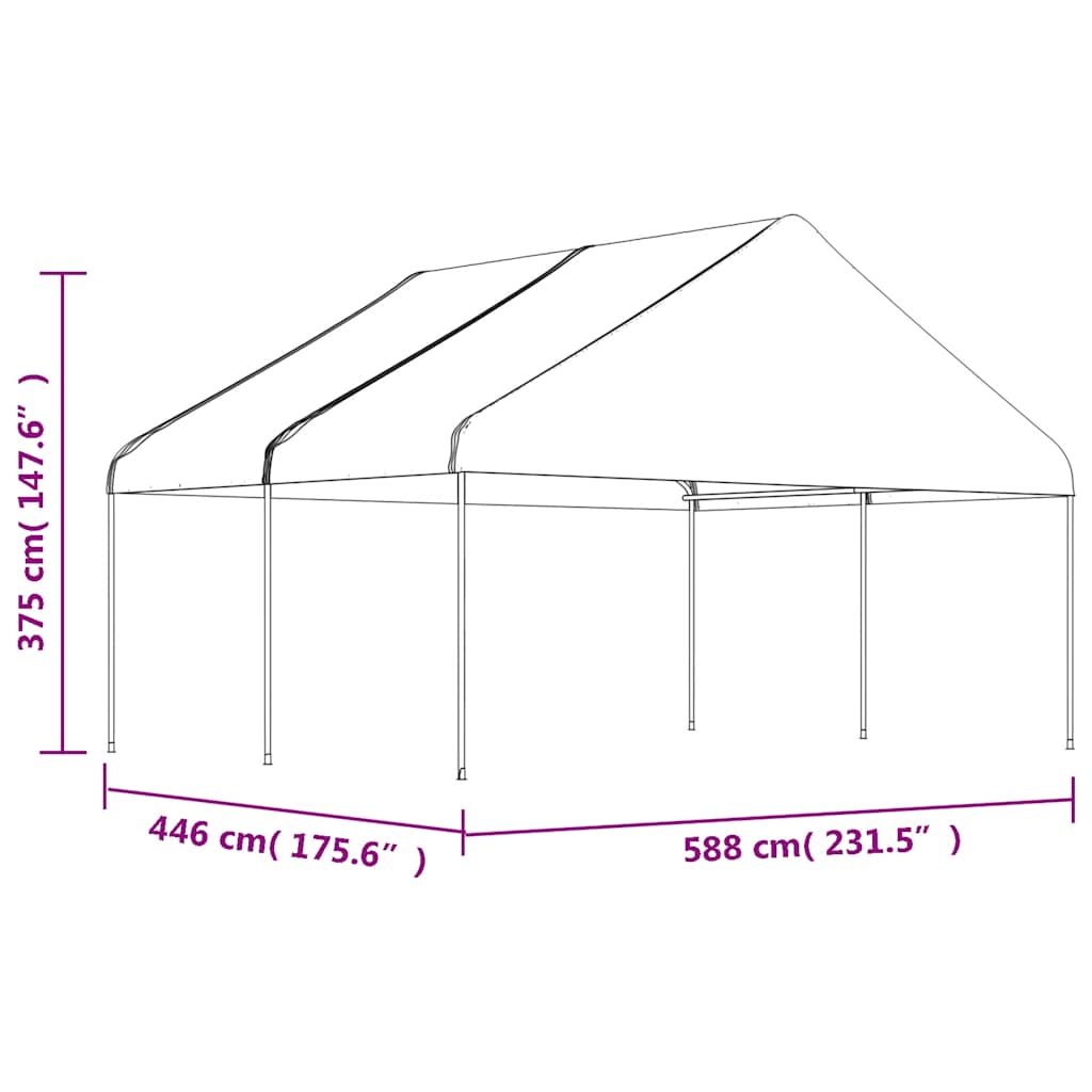 Paviljong med Tak Polyeten