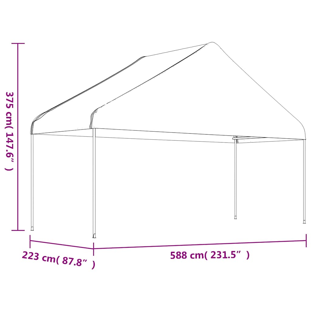 Paviljong med Tak Polyeten