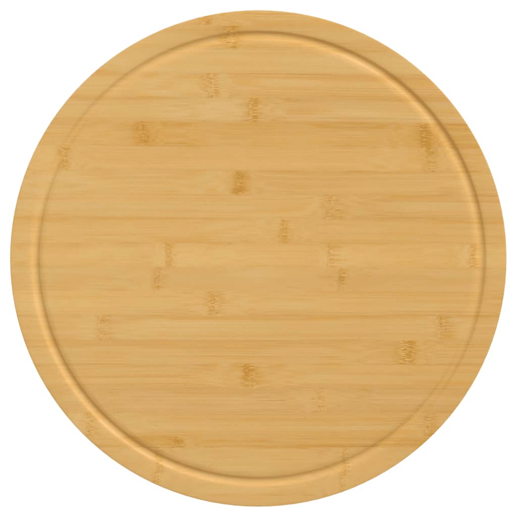 Skärbrädor 6 st Ø40x1,5 cm bambu