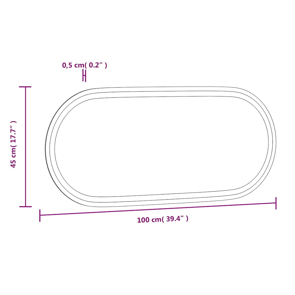 Badrumsspegel LED Oval