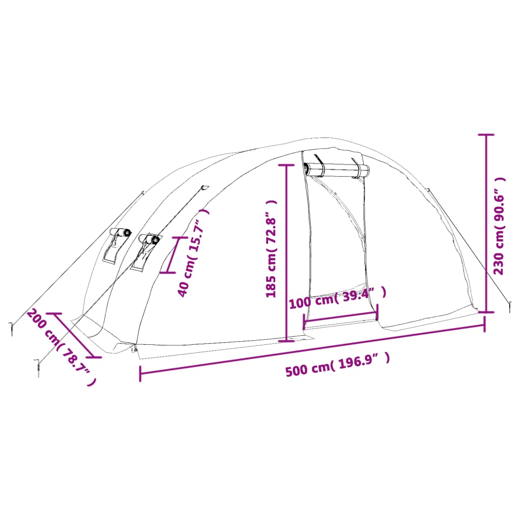 Växthus med stålram 10 m²