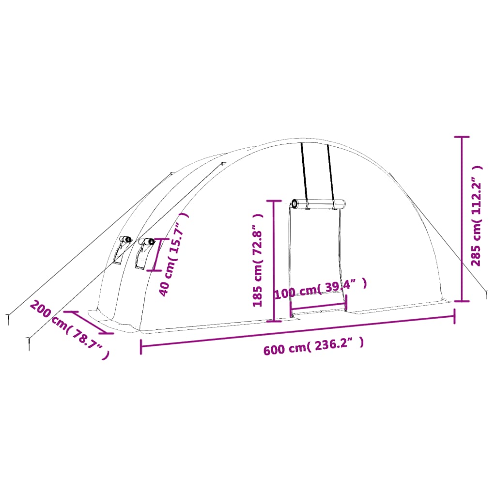 Växthus Med Stålram 12 M²