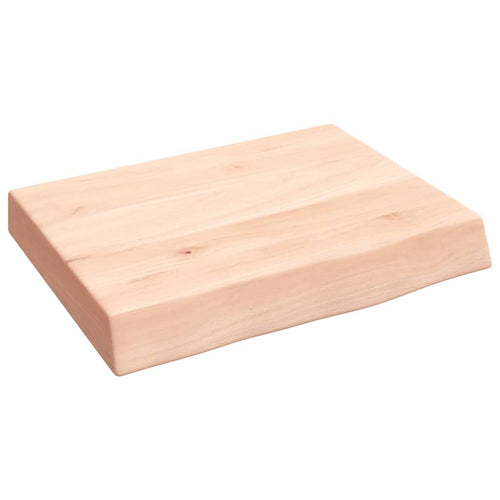 Bänkskiva för badrum 40x30x(2-6) cm obehandlat massivt trä