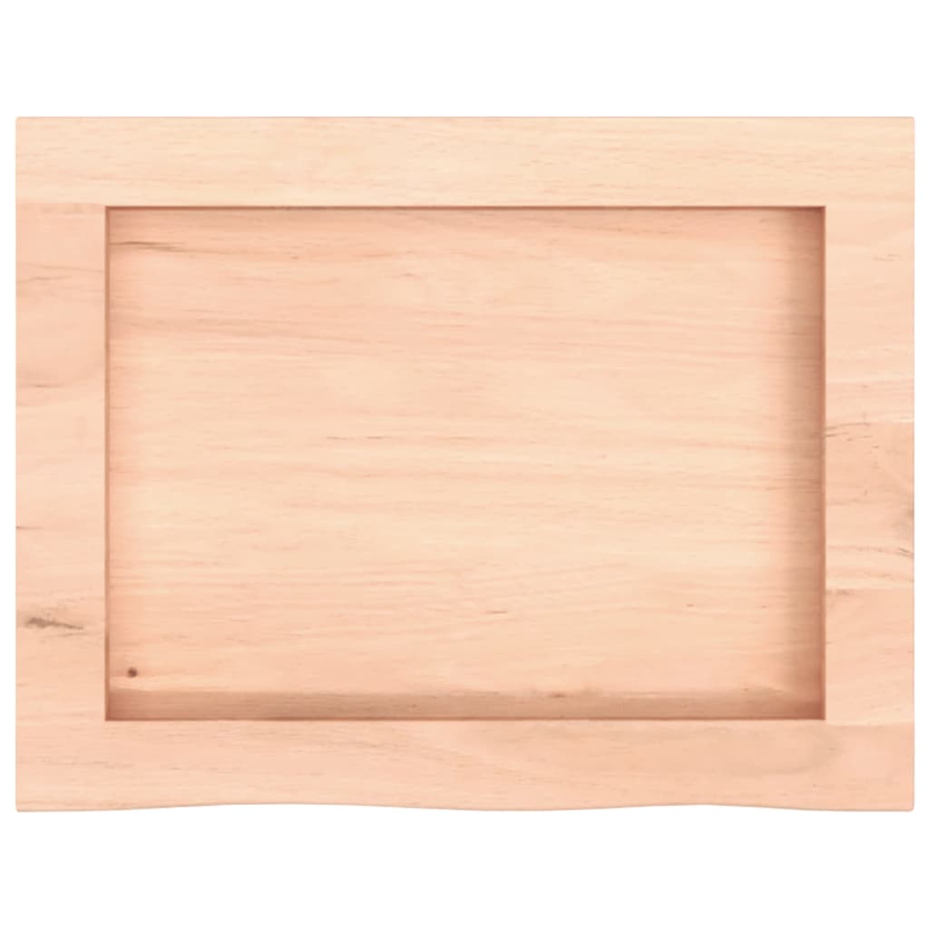 Bänkskiva för badrum 40x30x(2-6) cm obehandlat massivt trä