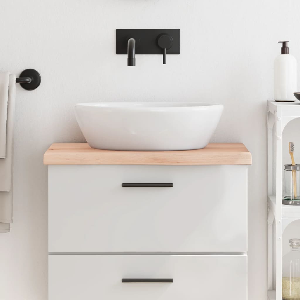 Bänkskiva för badrum 60x30x(2-4) cm obehandlat
