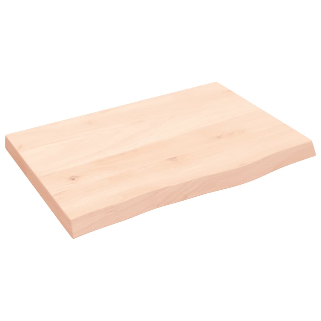 Bänkskiva för badrum 60x40x(2-4) cm obehandlat massivt trä