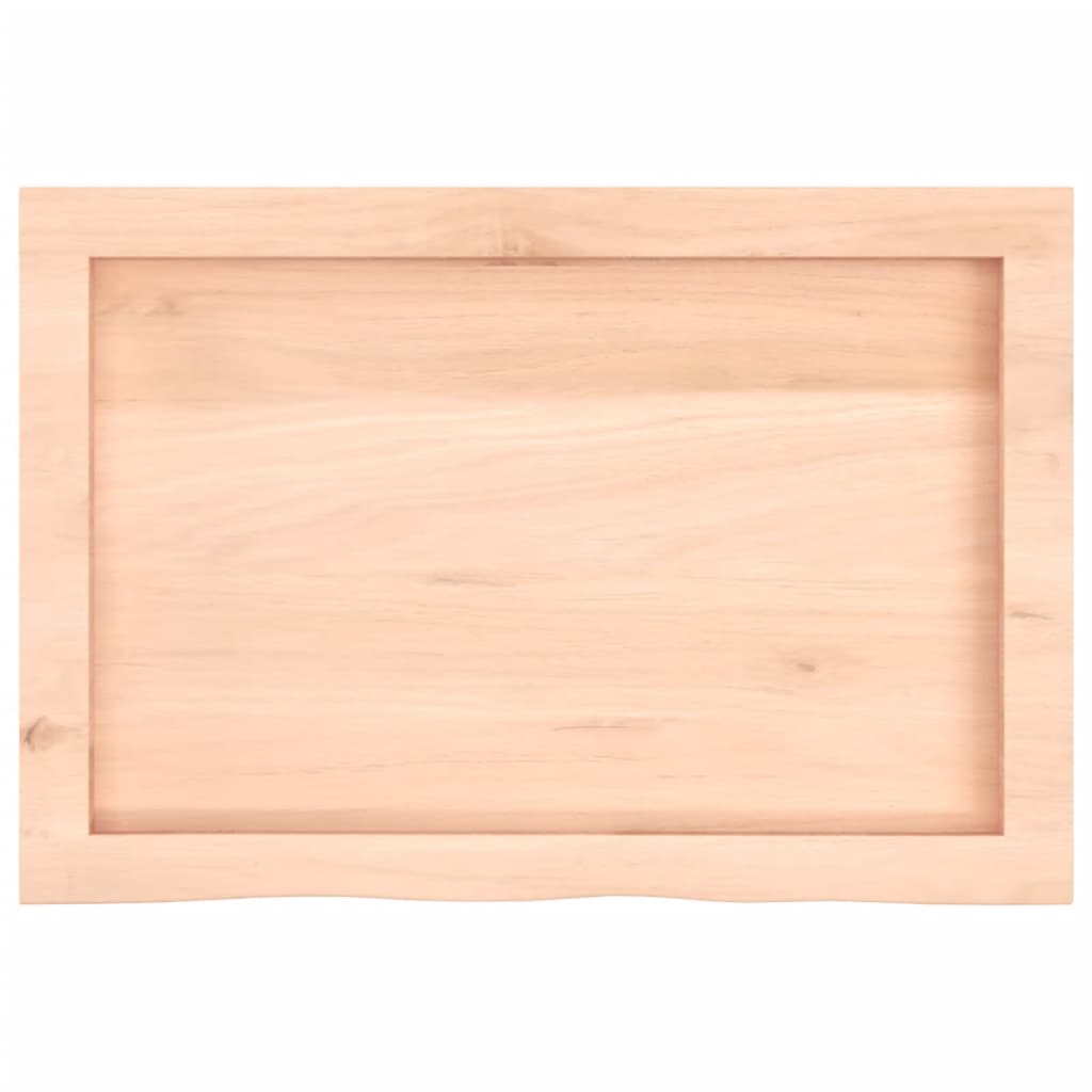 Bänkskiva för badrum 60x40x(2-4) cm obehandlat massivt trä