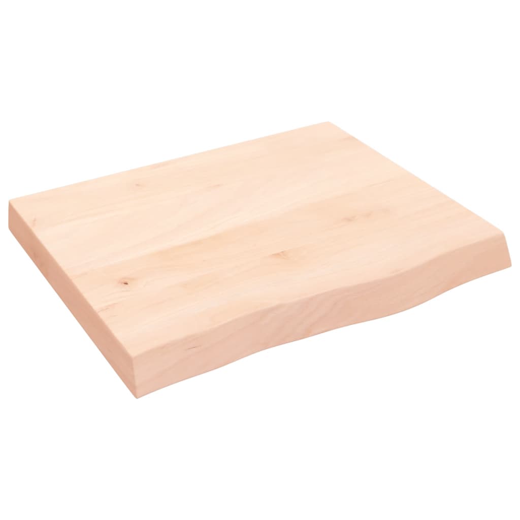Bänkskiva för badrum 60x50x(2-6) cm obehandlat massivt trä