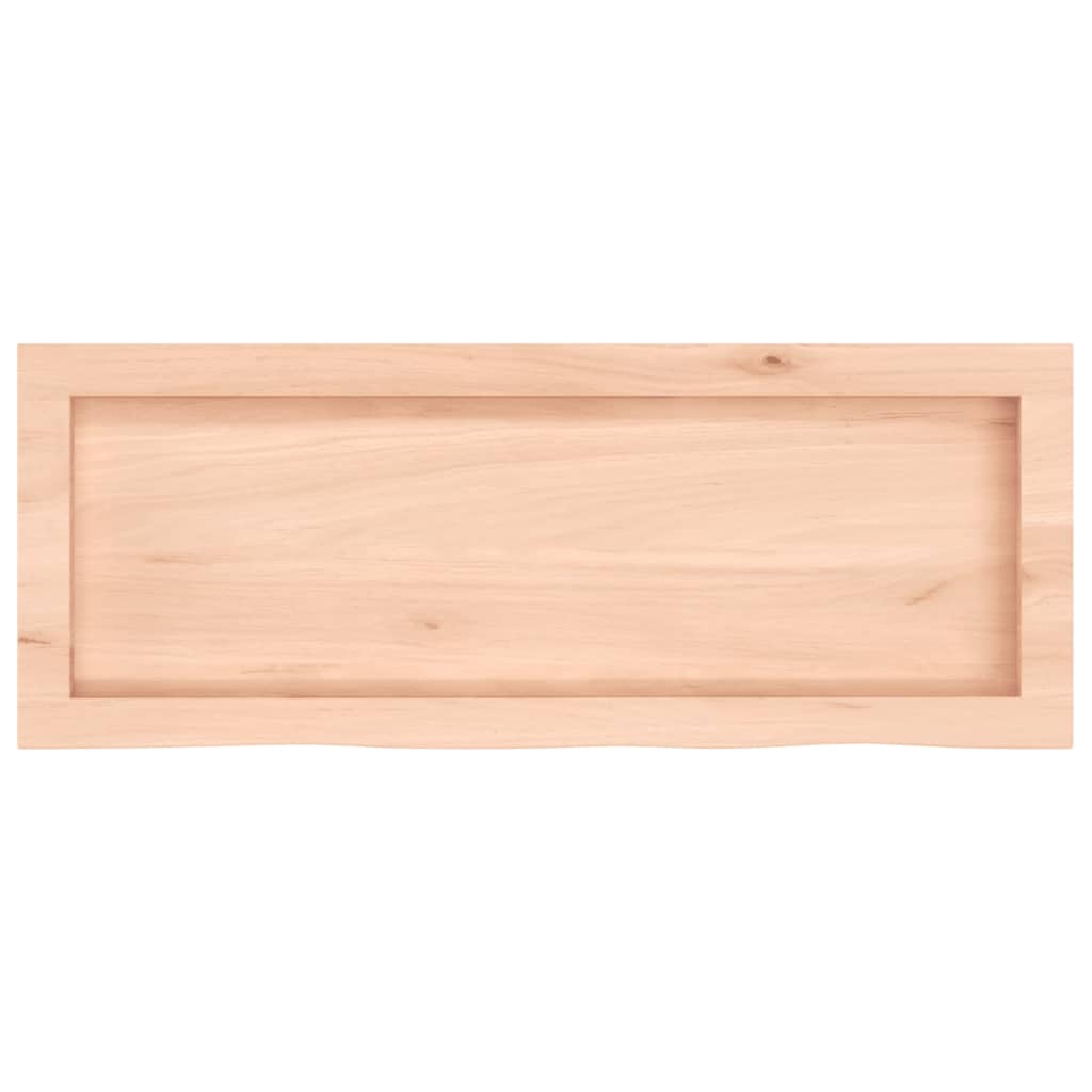 Bänkskiva för badrum 80x30x(2-4) cm obehandlat massivt trä