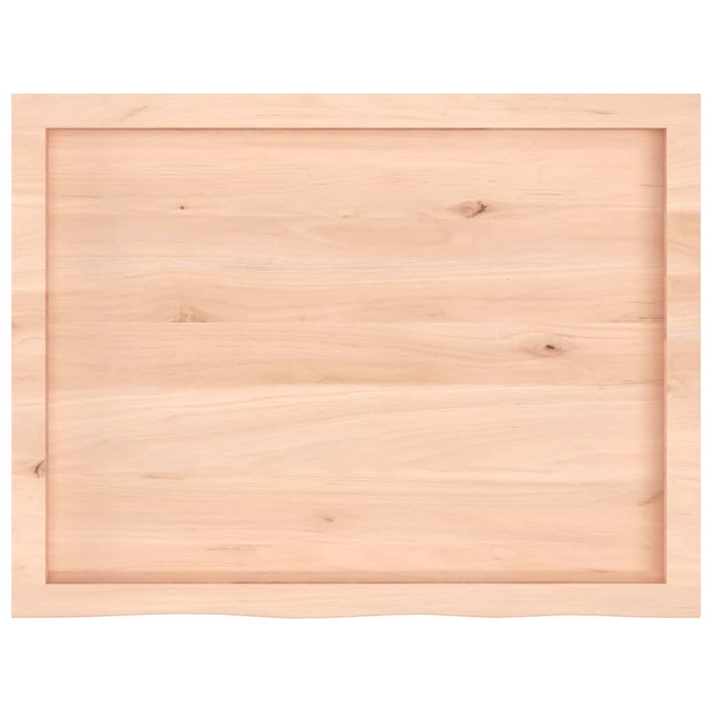 Bänkskiva för badrum 80x60x(2-6) cm obehandlat massivt trä