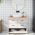 Bänkskiva för badrum 100x50x(2-6) cm obehandlat massivt trä