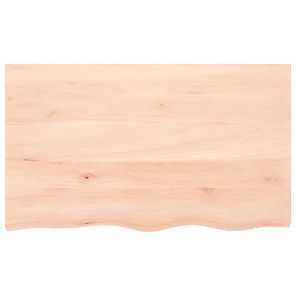 Bänkskiva för badrum 100x60x(2-6) cm obehandlat massivt trä