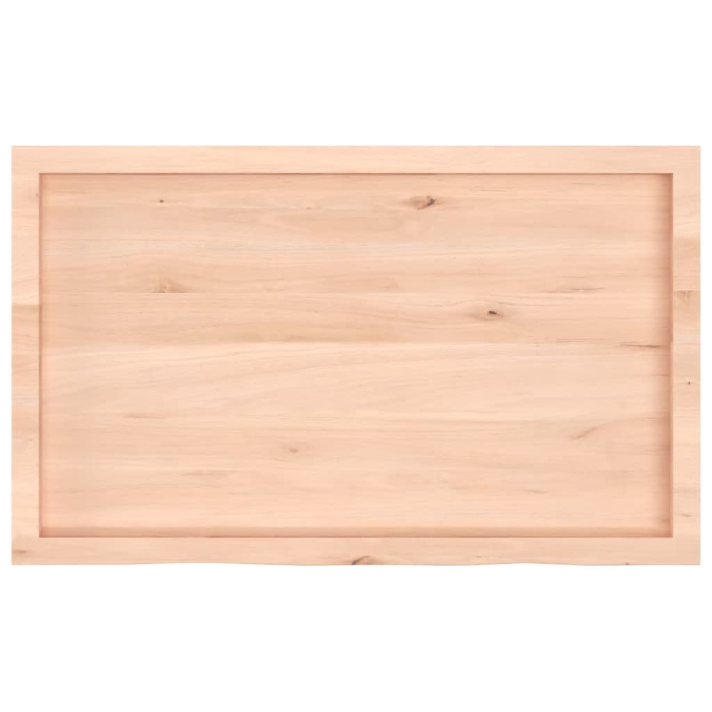 Bänkskiva för badrum 100x60x(2-6) cm obehandlat massivt trä