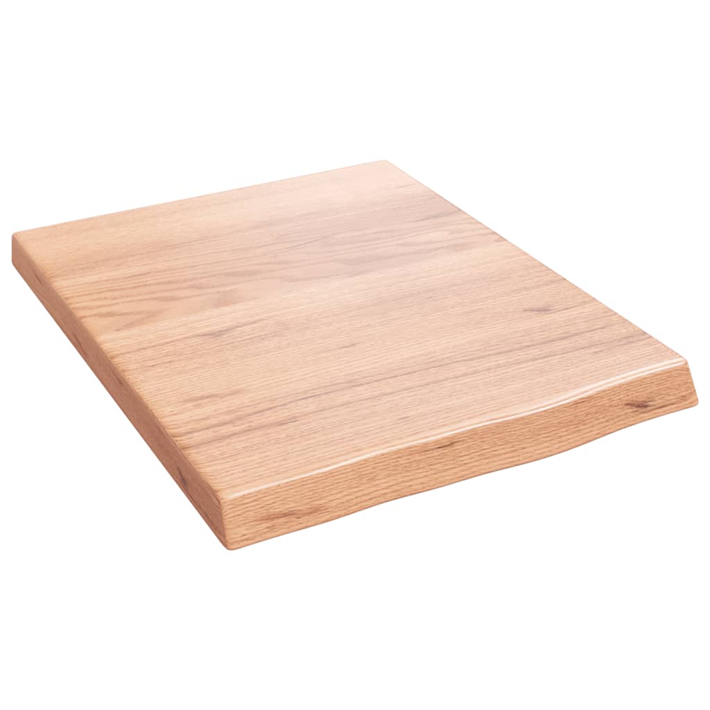 Bänkskiva badrum 40x50x(2-4) cm behandlat massivt trä