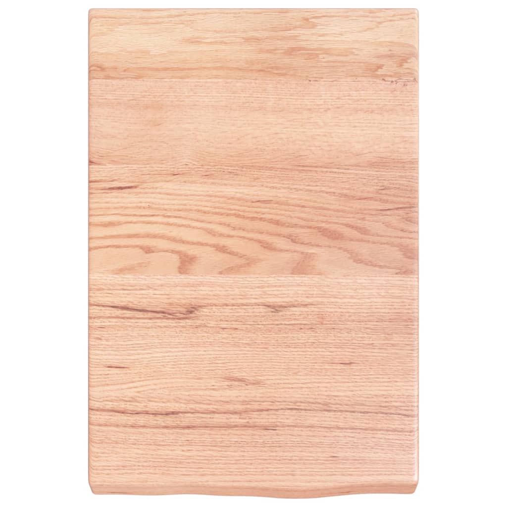 Bänkskiva badrum 40x60x(2-6) cm behandlat massivt trä