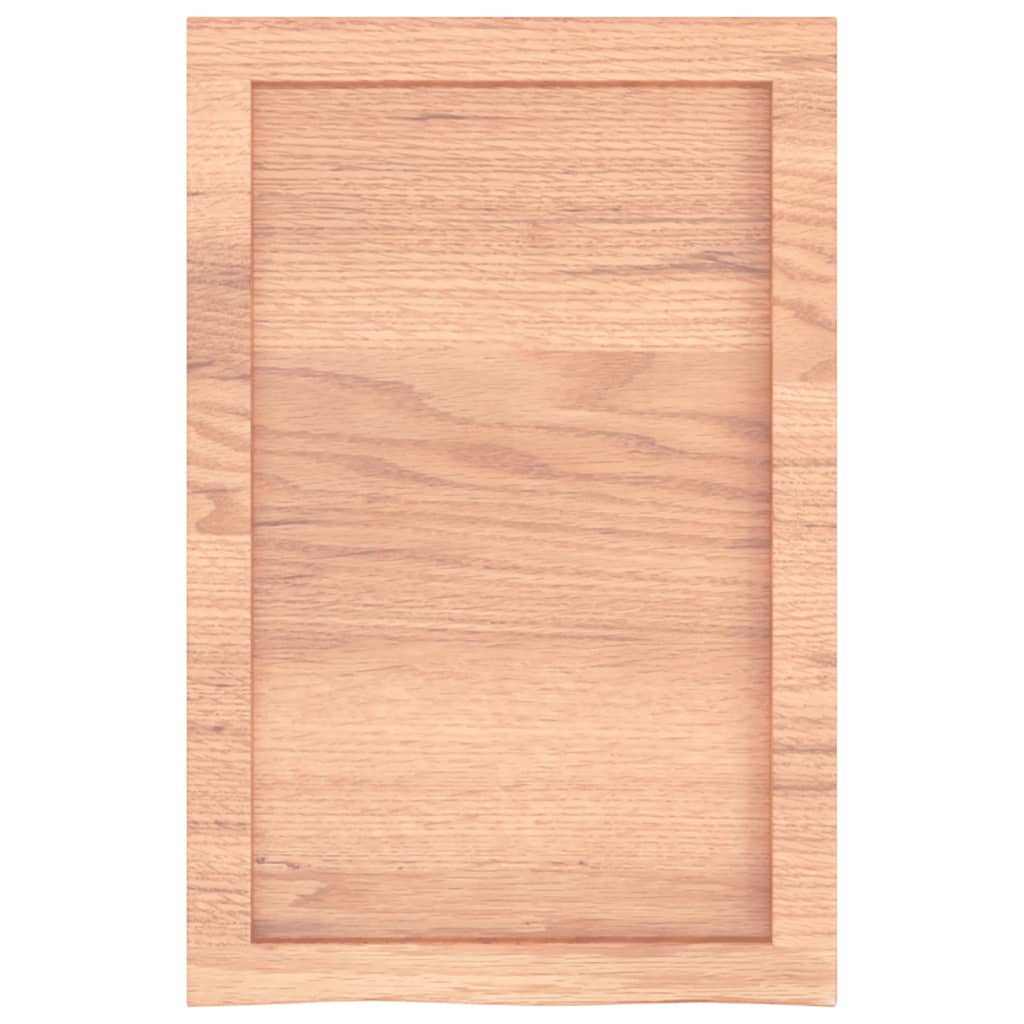 Bänkskiva badrum 40x60x(2-6) cm behandlat massivt trä