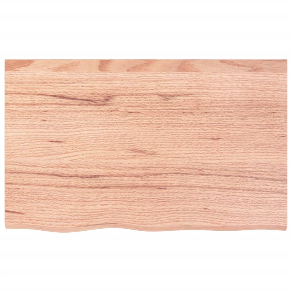 Bänkskiva badrum 80x50x(2-6) cm behandlat massivt trä