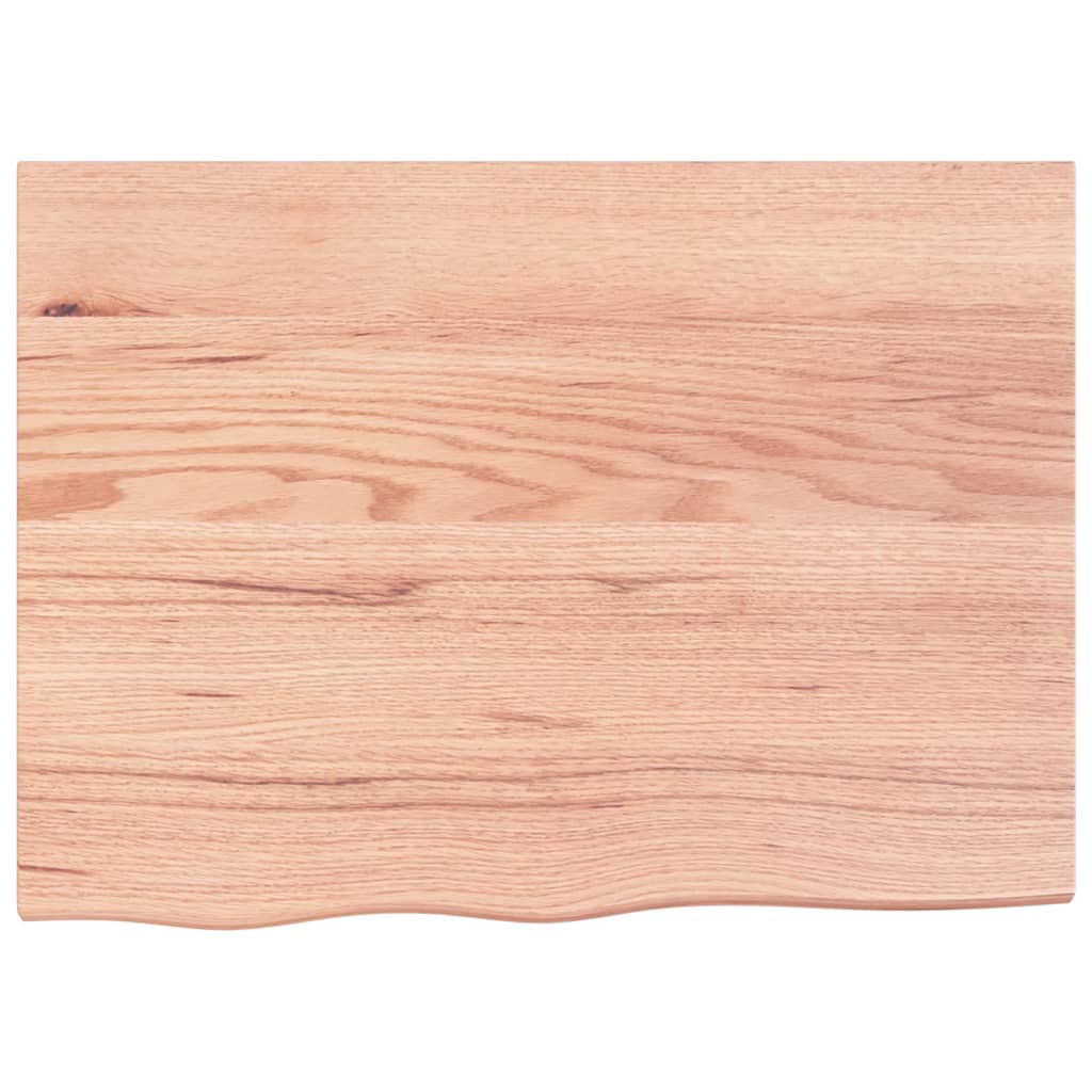 Bänkskiva badrum 80x60x(2-6) cm behandlat massivt trä