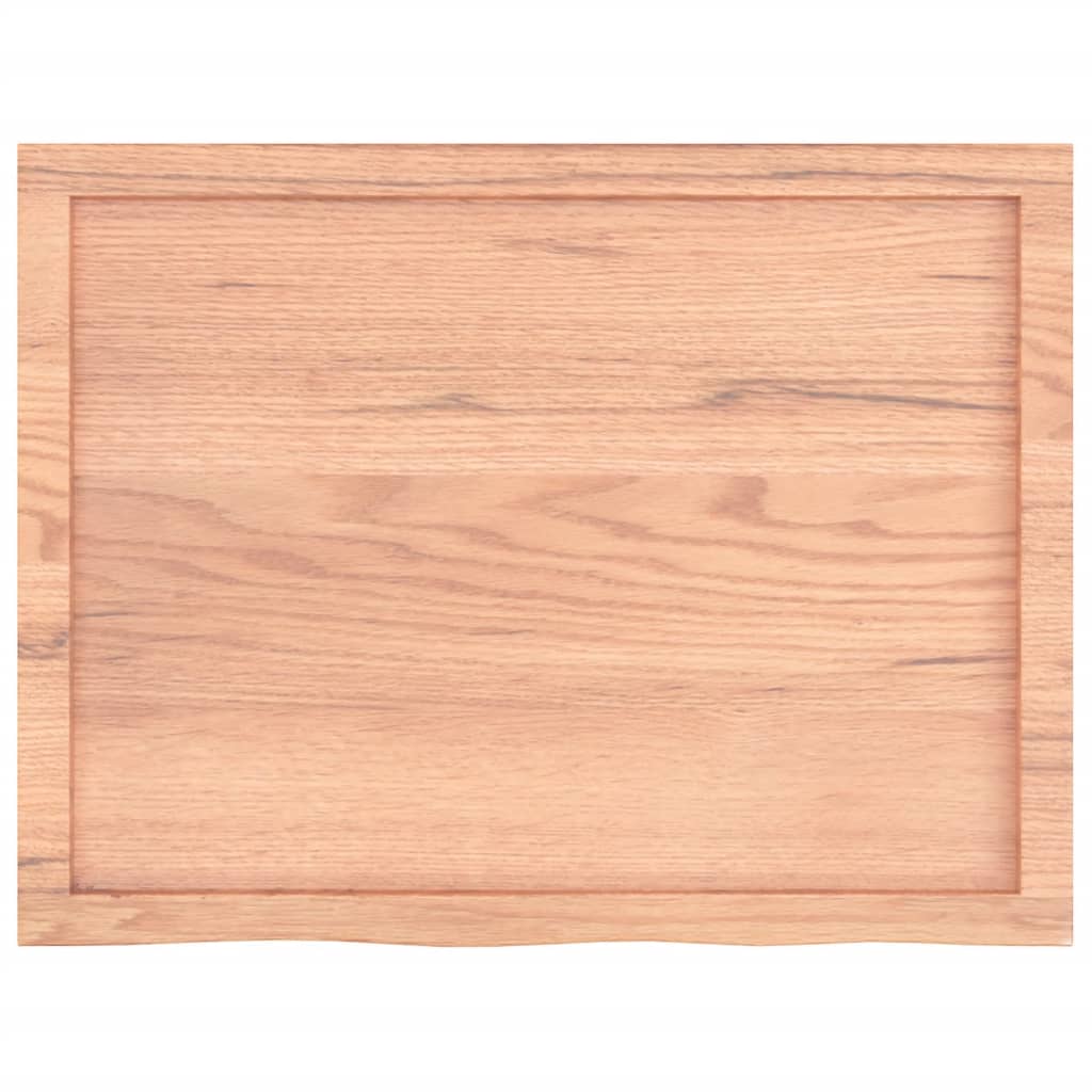 Bänkskiva badrum 80x60x(2-6) cm behandlat massivt trä