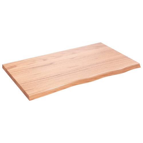Bänkskiva badrum 100x60x(2-4) cm behandlat massivt trä