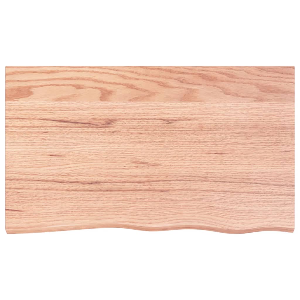 Bänkskiva badrum 100x60x(2-4) cm behandlat massivt trä