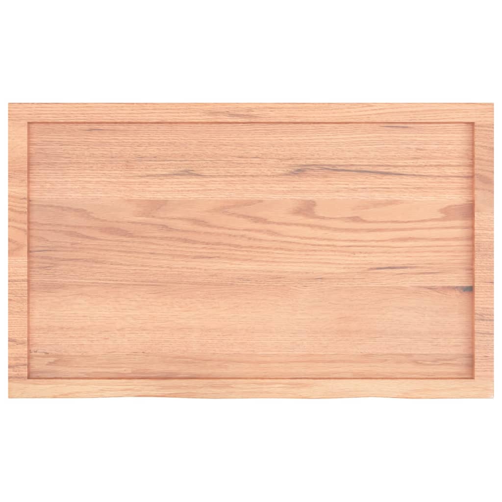 Bänkskiva badrum 100x60x(2-4) cm behandlat massivt trä
