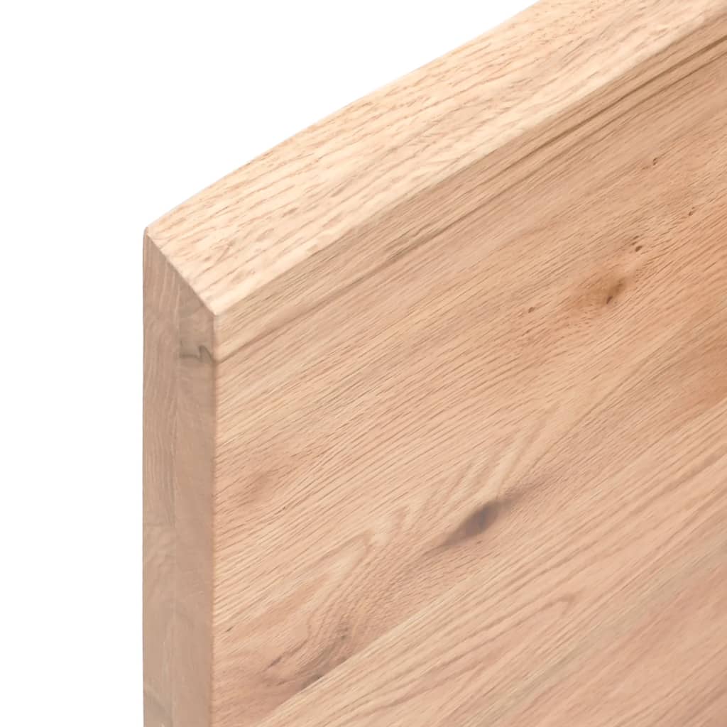 Bänkskiva badrum 100x60x(2-4) cm behandlat massivt trä