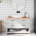 Bänkskiva badrum 120x30x(2-4) cm behandlat massivt trä