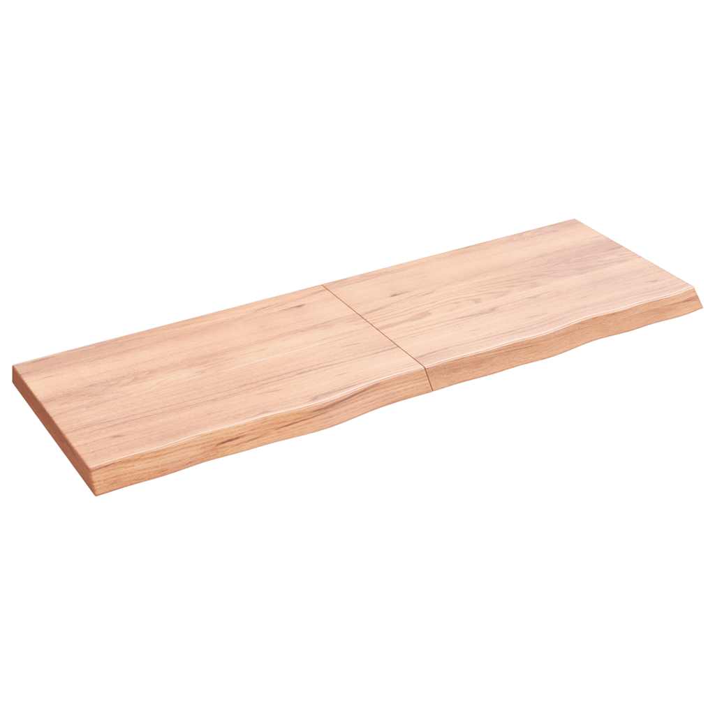 Bänkskiva badrum 120x40x(2-4) cm behandlat massivt trä