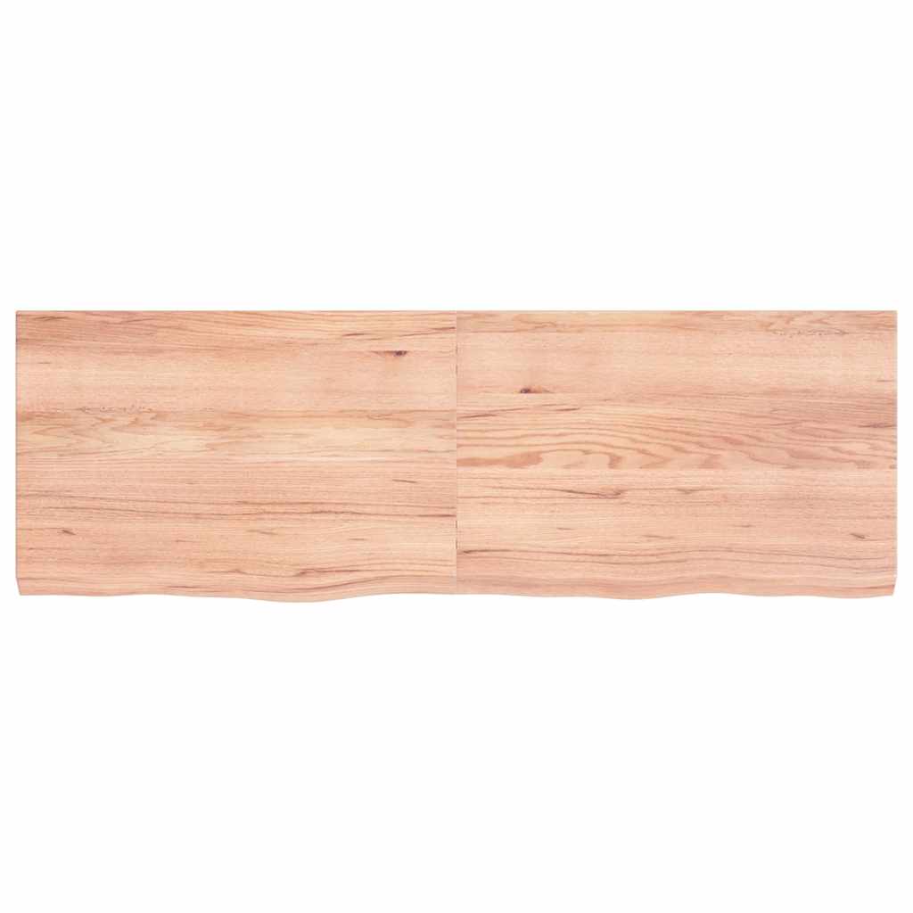 Bänkskiva badrum 120x40x(2-4) cm behandlat massivt trä
