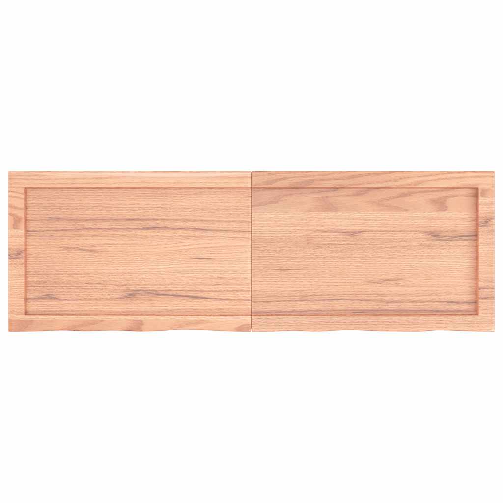 Bänkskiva badrum 120x40x(2-4) cm behandlat massivt trä