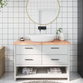 Bänkskiva badrum 120x40x(2-4) cm behandlat massivt trä