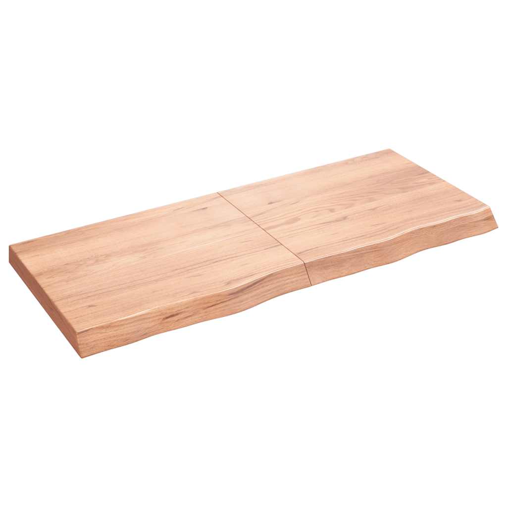 Bänkskiva badrum 120x50x(2-6) cm behandlat massivt trä