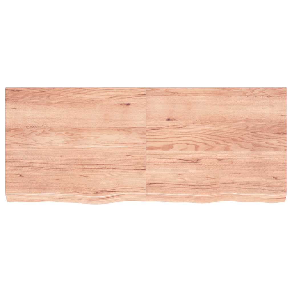 Bänkskiva badrum 120x50x(2-6) cm behandlat massivt trä