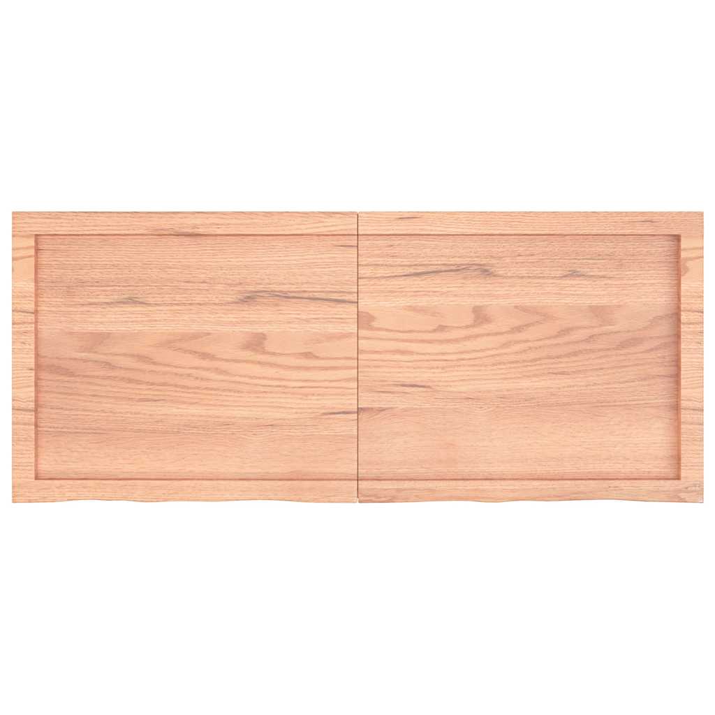 Bänkskiva badrum 120x50x(2-6) cm behandlat massivt trä
