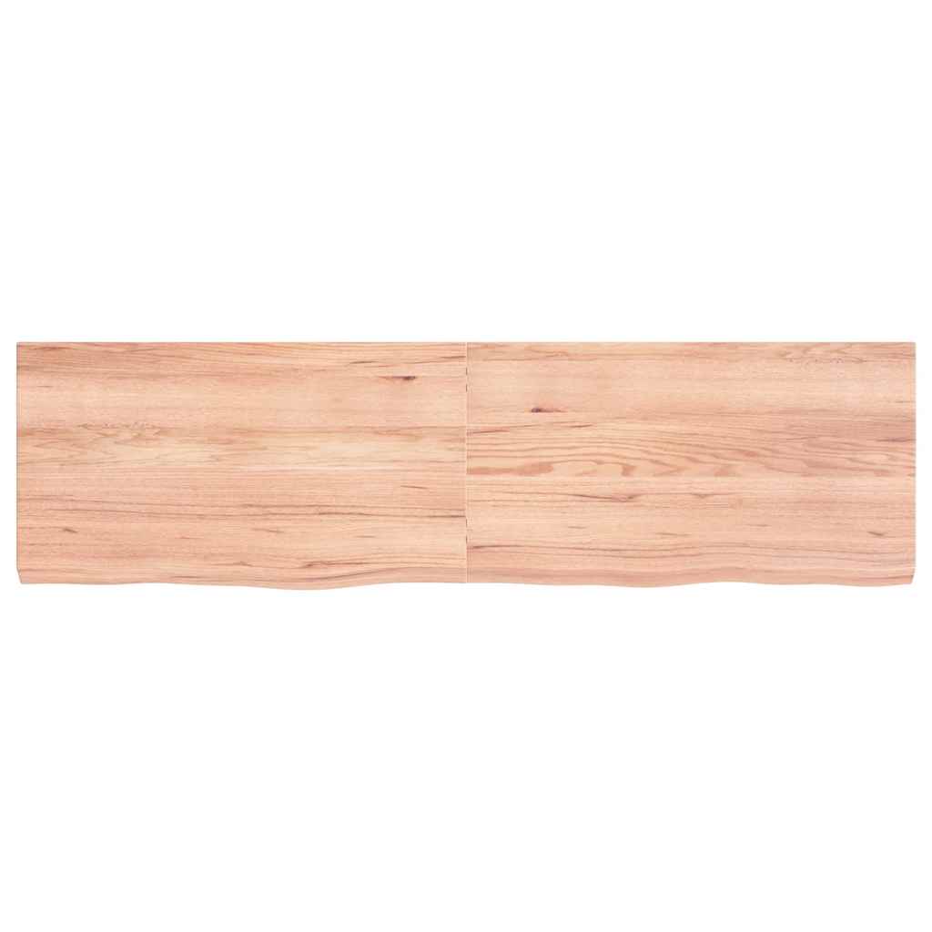 Bänkskiva badrum 180x50x(2-6) cm behandlat massivt trä