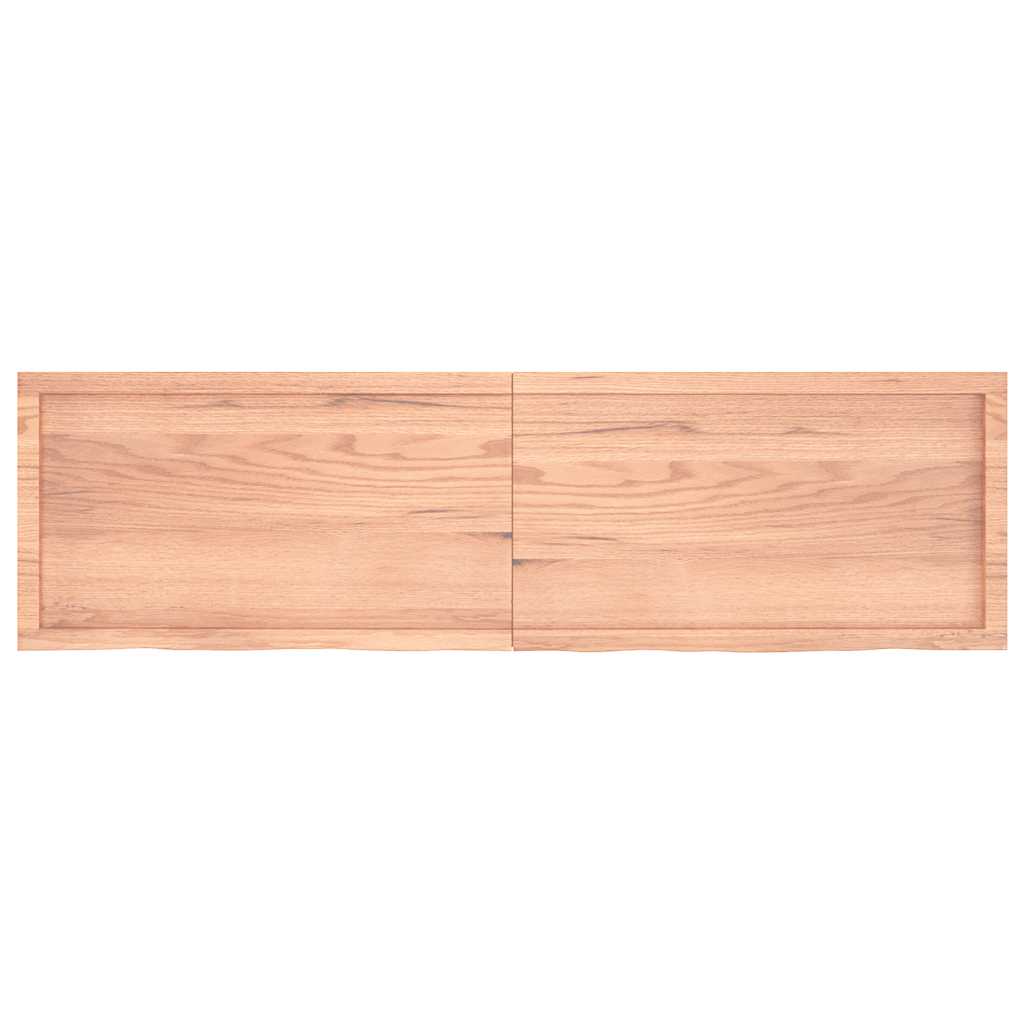 Bänkskiva badrum 180x50x(2-6) cm behandlat massivt trä