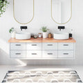 Bänkskiva badrum 180x50x(2-6) cm behandlat massivt trä