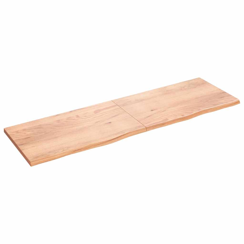 Bänkskiva badrum 200x60x(2-4) cm behandlat massivt trä