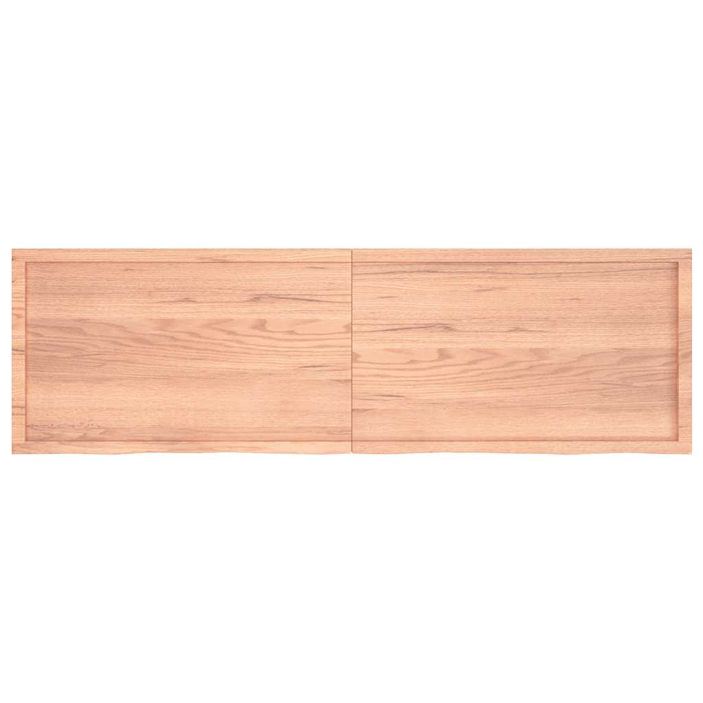 Bänkskiva badrum 200x60x(2-4) cm behandlat massivt trä