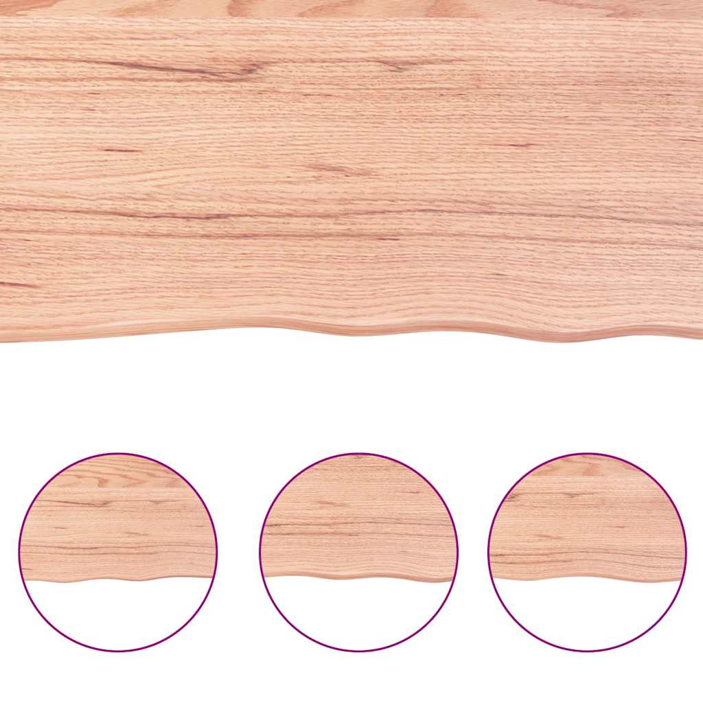 Bänkskiva badrum 200x60x(2-4) cm behandlat massivt trä