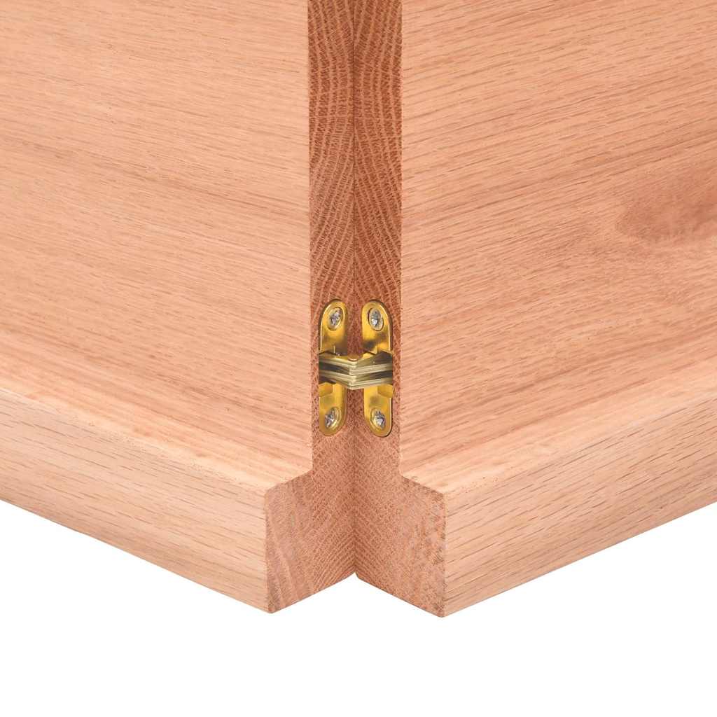 Bänkskiva badrum 200x60x(2-4) cm behandlat massivt trä
