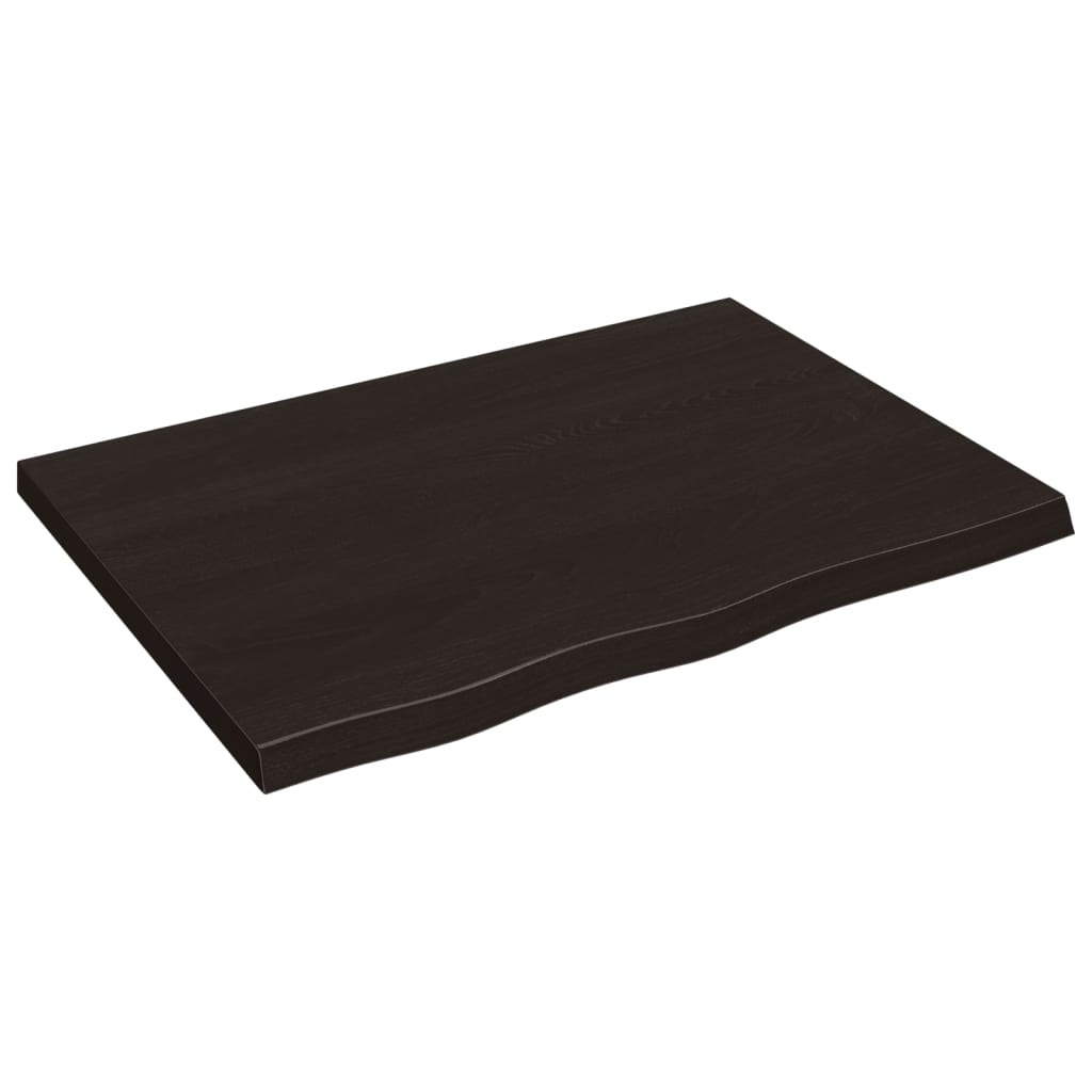 Bänkskiva badrum 80x60x(2-4) cm behandlat massivt trä