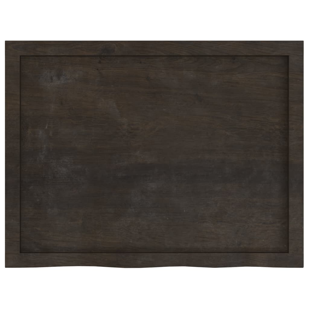 Bänkskiva badrum 80x60x(2-4) cm behandlat massivt trä