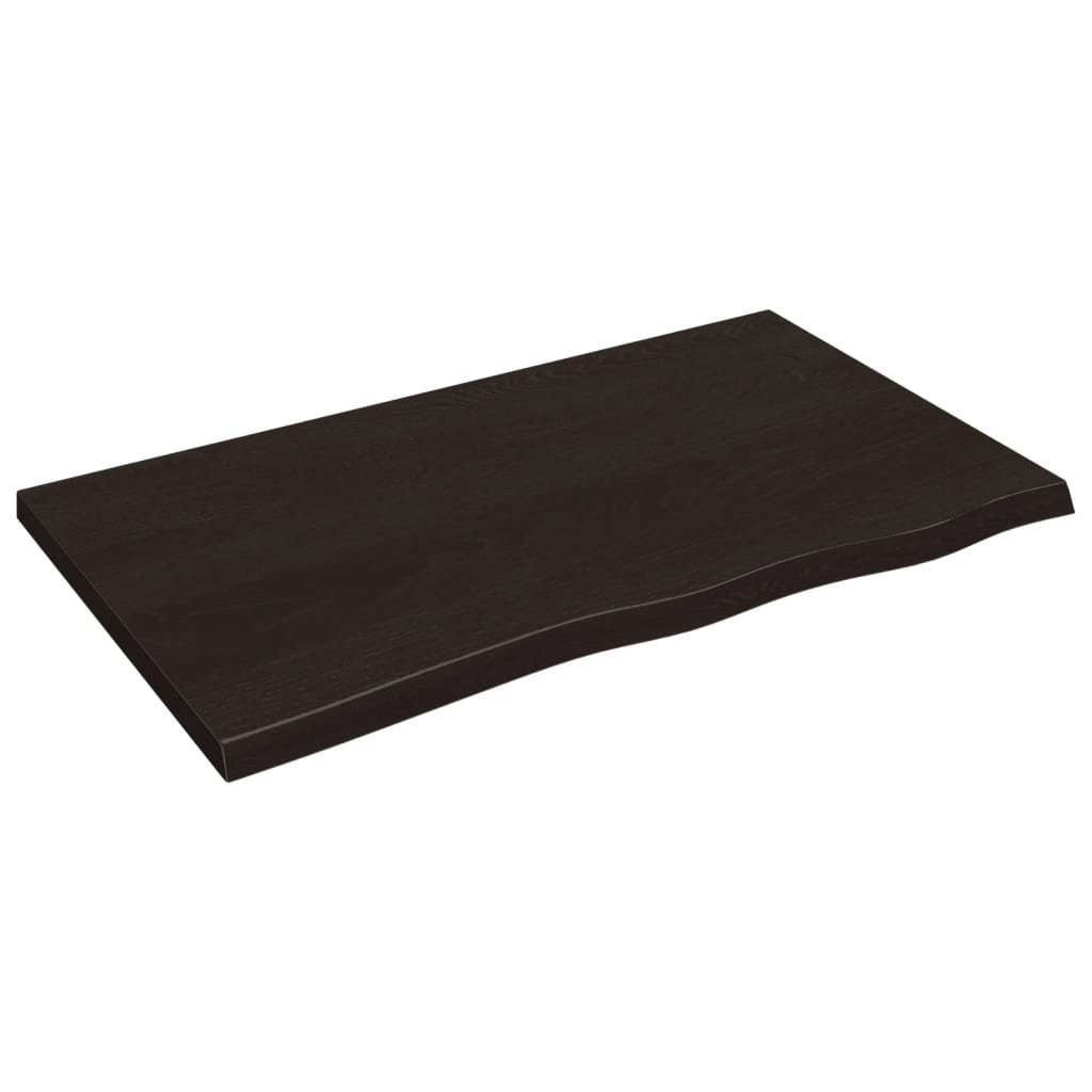 Bänkskiva badrum 100x60x(2-4) cm behandlat massivt trä