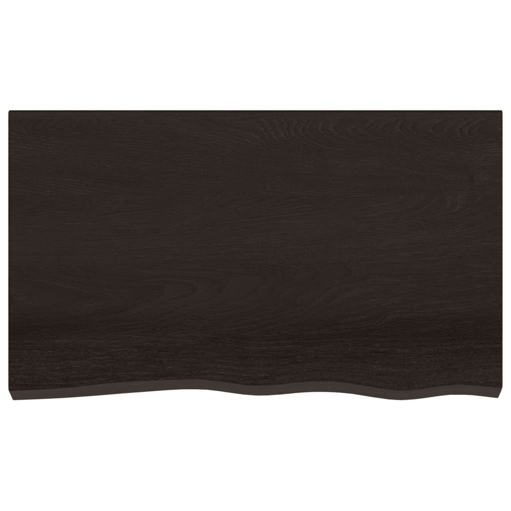 Bänkskiva badrum 100x60x(2-4) cm behandlat massivt trä